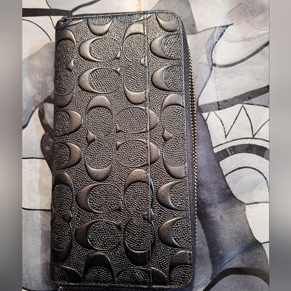COACH Embossed Monogram Wallet